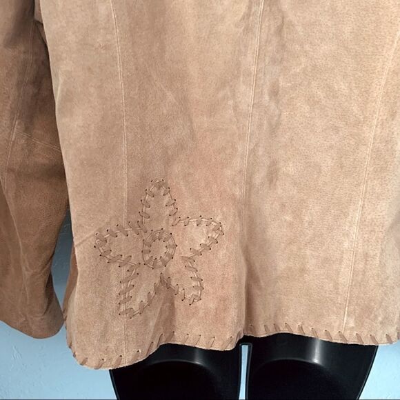 Coldwater Creek Tan Suede Jacket Size Large - Picture 14 of 15
